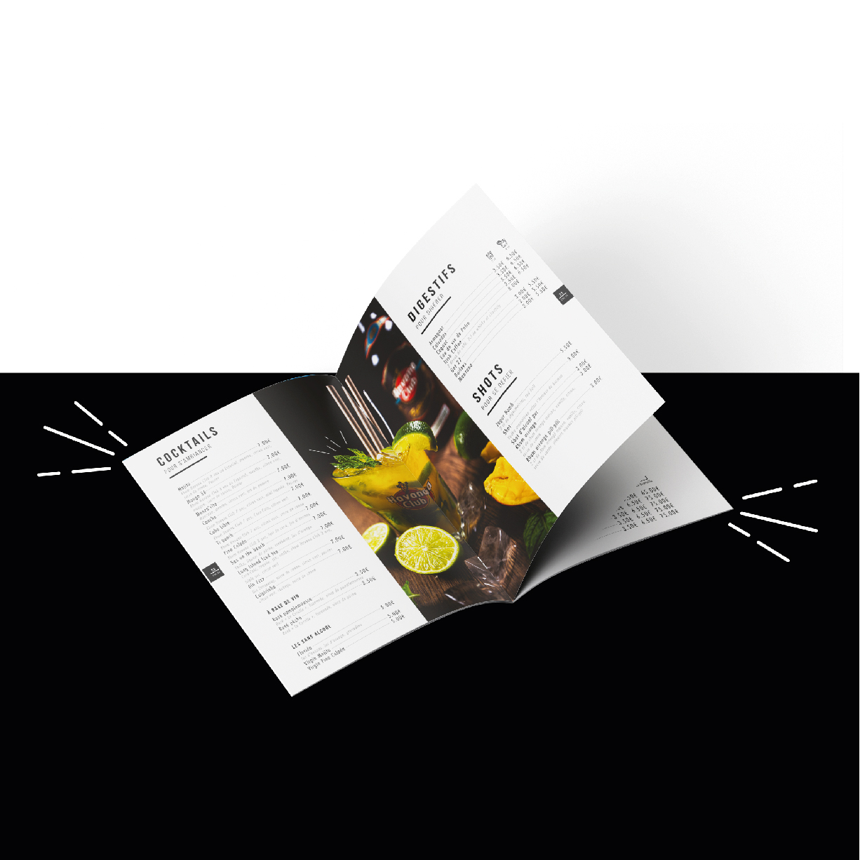 Création menu restaurant Tarbes